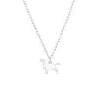 Mylee London English Springer Spaniel Silhouette Silver Necklace - Personalised - Yes