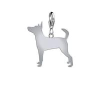 Mylee London English Toy Terrier Silhouette Silver Charm - Yes - Clip On Charm
