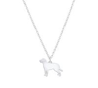 Mylee London Entlebucher Mountain Dog Silhouette Silver Necklace - Personalised - No