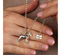 Mylee London Extra Large Schnauzer Silver Necklace - Personalised - No