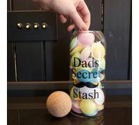 Mylee London Father's Day Glass Storage Jars with Cork Stopper - 1 Large Jar - 1200ml - White Text