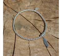 Mylee London Feather on Silver Ball Bead Bracelet - Yes - Child