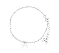 Mylee London Finnish Spitz Silhouette Silver Chain Bracelet - Personalised - No