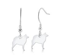 Mylee London Finnish Spitz Silhouette Silver Earrings - No - Hook
