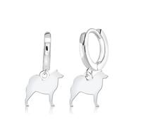 Mylee London Finnish Spitz Silhouette Silver Earrings - Yes - Huggie Hoop
