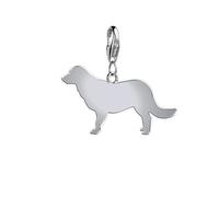 Mylee London Flat-Coated Retriever Silhouette Silver Charm - No - Clip On Charm