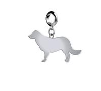 Mylee London Flat-Coated Retriever Silhouette Silver Charm - Yes - Slider Charm