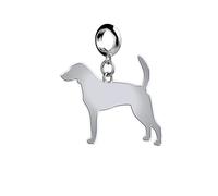Mylee London Foxhound Silhouette Silver Charm - No - Slider Charm