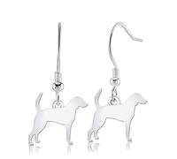 Mylee London Foxhound Silhouette Silver Earrings - No - Hook