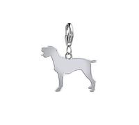 Mylee London German Longhaired Pointer Silhouette Silver Charm - Clip On Charm - Yes