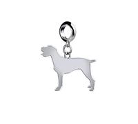 Mylee London German Longhaired Pointer Silhouette Silver Charm - Slider Charm - No