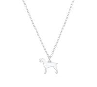 Mylee London German Longhaired Pointer Silhouette Silver Ball Bead Bracelet - Personalised - Yes