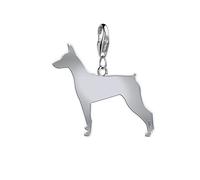 Mylee London German Pinscher Silhouette Silver Charm - No - Clip On Charm