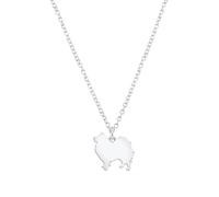 Mylee London German Spitz Silhouette Silver Ball Bead Bracelet - Personalised - Yes