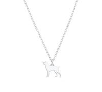 Mylee London German Wirehaired Pointer Silhouette Silver Necklace - Personalised - No