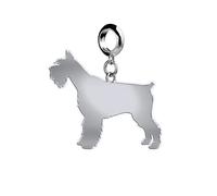 Mylee London Giant Schnauzer Silhouette Silver Charm - No - Slider Charm