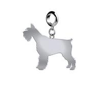 Mylee London Giant Schnauzer Silhouette Silver Charm - Yes - Slider Charm