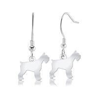 Mylee London Giant Schnauzer Silhouette Silver Earrings - No - Hook