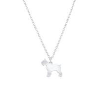 Mylee London Giant Schnauzer Silhouette Silver Necklace - Personalised - Yes