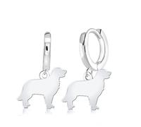 Mylee London Golden Retriever Silhouette Silver Earrings - No - Huggie Hoop