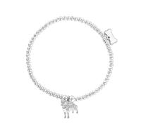 Mylee London Golden Retriever Silver Ball Bead Bracelet - Personalised - No