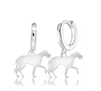 Mylee London Great Dane Silhouette Silver Earrings - Yes - Huggie Hoop