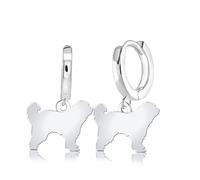 Mylee London Great Pyrenees Silhouette Silver Earrings - No - Huggie Hoop