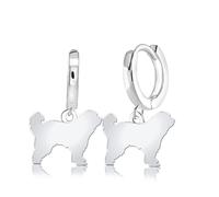 Mylee London Great Pyrenees Silhouette Silver Earrings - Yes - Huggie Hoop