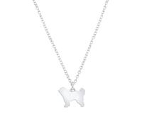 Mylee London Great Pyrenees Silhouette Silver Necklace - Personalised - Yes