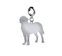 Mylee London Great Swiss Mountain Dog Silhouette Silver Charm - Slider Charm - Yes