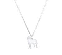 Mylee London Great Swiss Mountain Dog Silhouette Silver Necklace - Personalised - Yes