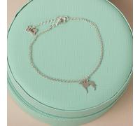 Mylee London Greyhound Silhouette Chain Bracelet - Personalised - Sterling Silver - No