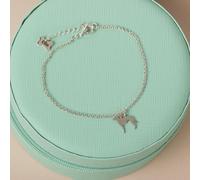 Mylee London Greyhound Silhouette Chain Bracelet - Personalised - Sterling Silver - Yes