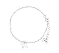 Mylee London Griffon Bruxellois Silhouette Silver Chain Bracelet - Personalised - No