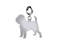 Mylee London Griffon Bruxellois Silhouette Silver Charm - Yes - Slider Charm