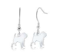 Mylee London Griffon Bruxellois Silhouette Silver Earrings - Yes - Hook