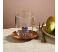 Mylee London Heart Drinking Glass - 1x Blue Heart - Yes