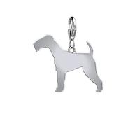 Mylee London Irish Terrier Silhouette Silver Charm - Clip On Charm - No