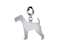 Mylee London Irish Terrier Silhouette Silver Charm - Slider Charm - Yes