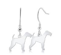 Mylee London Irish Terrier Silhouette Silver Earrings - No - Hook