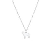 Mylee London Irish Water Spaniel Silhouette Silver Necklace - Personalised - Yes