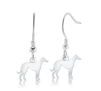 Mylee London Italian Greyhound Silhouette Silver Earrings - No - Hook