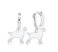 Mylee London Italian Spinone Silhouette Silver Earrings - No - Huggie Hoop