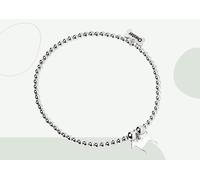 Mylee London Jack Russell Silhouette Silver Ball Bead Bracelet - Personalised - No - S - 16cm