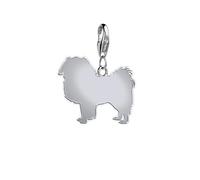 Mylee London Japanese Chin Silhouette Silver Charm - Clip On Charm - No