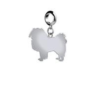 Mylee London Japanese Chin Silhouette Silver Charm - Slider Charm - No