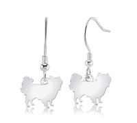 Mylee London Japanese Chin Silhouette Silver Earrings - Yes - Hook