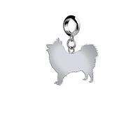 Mylee London Japanese Spitz Silhouette Silver Charm - Slider Charm - Yes