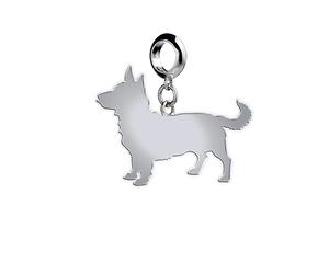 Mylee London Lancashire Heeler Silhouette Silver Charm - No - Slider Charm