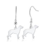 Mylee London Large Munsterlander Silhouette Silver Earrings - No - Hook